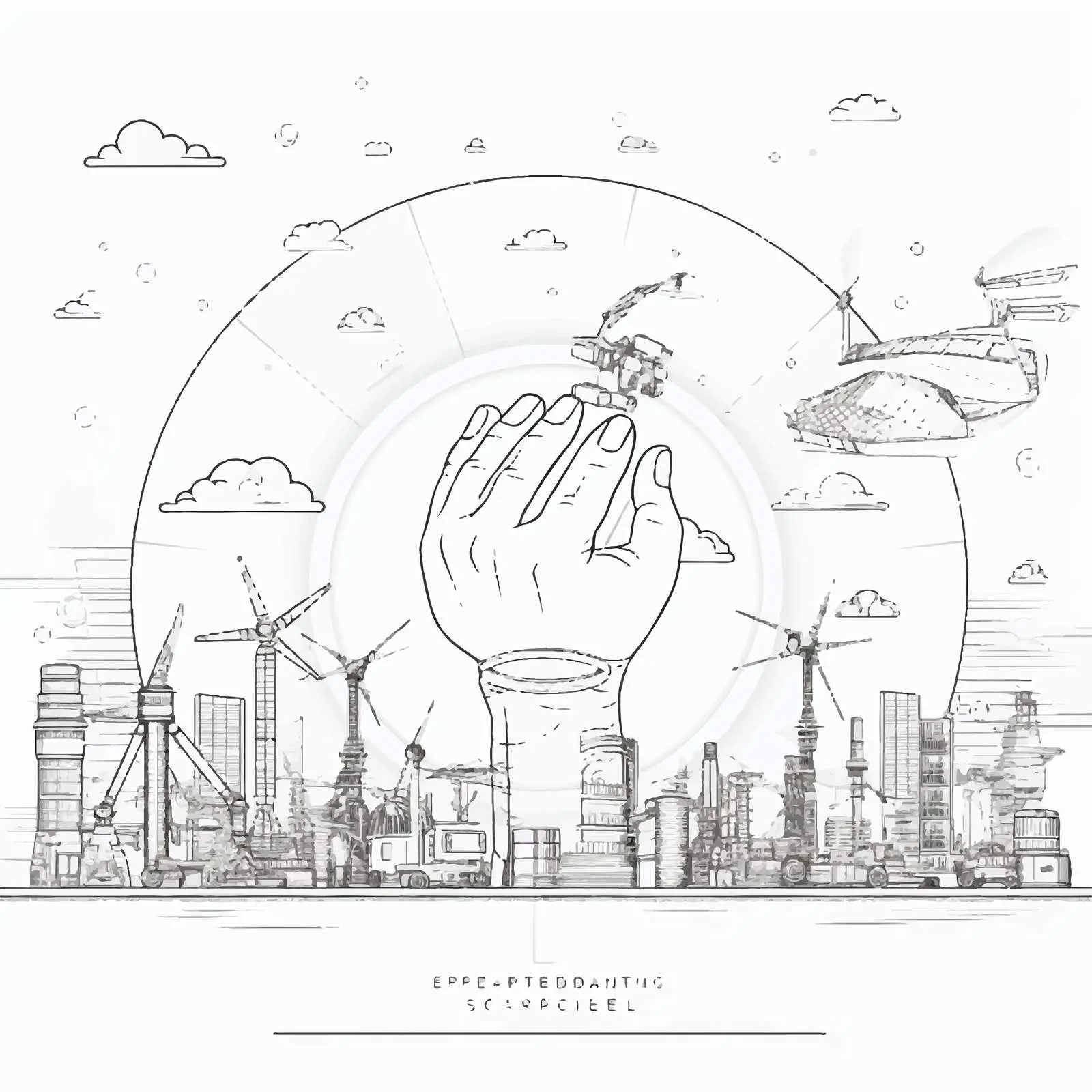 Hands Holding Globe Lightbulb Vector Design — free download from Dotvec