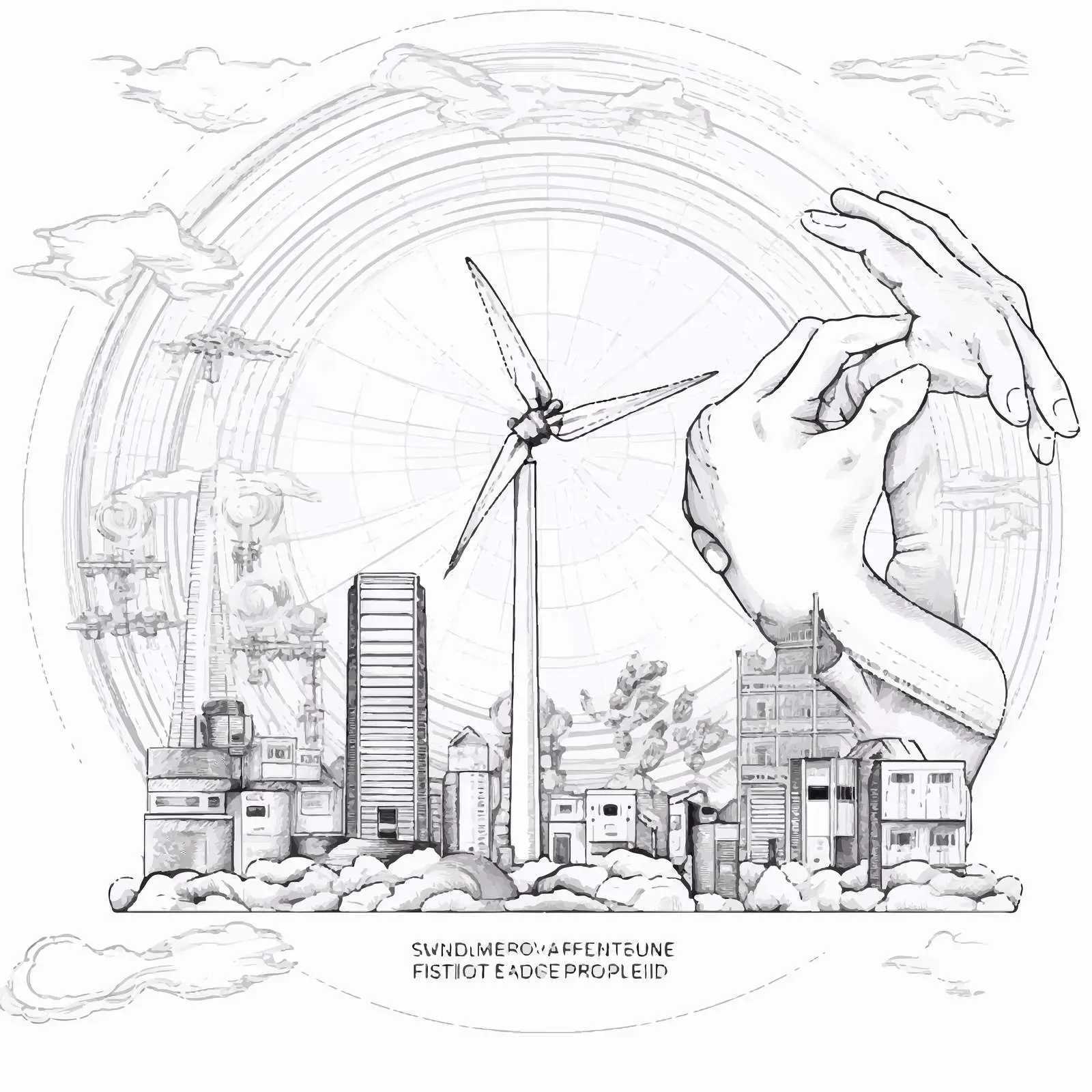 Hands Holding Globe with Lightbulb Vector Design — free download from Dotvec