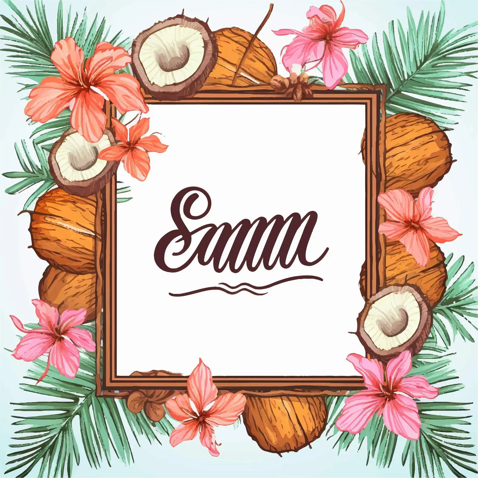 Summer-Themed Square Banner Design Template — free download from Dotvec