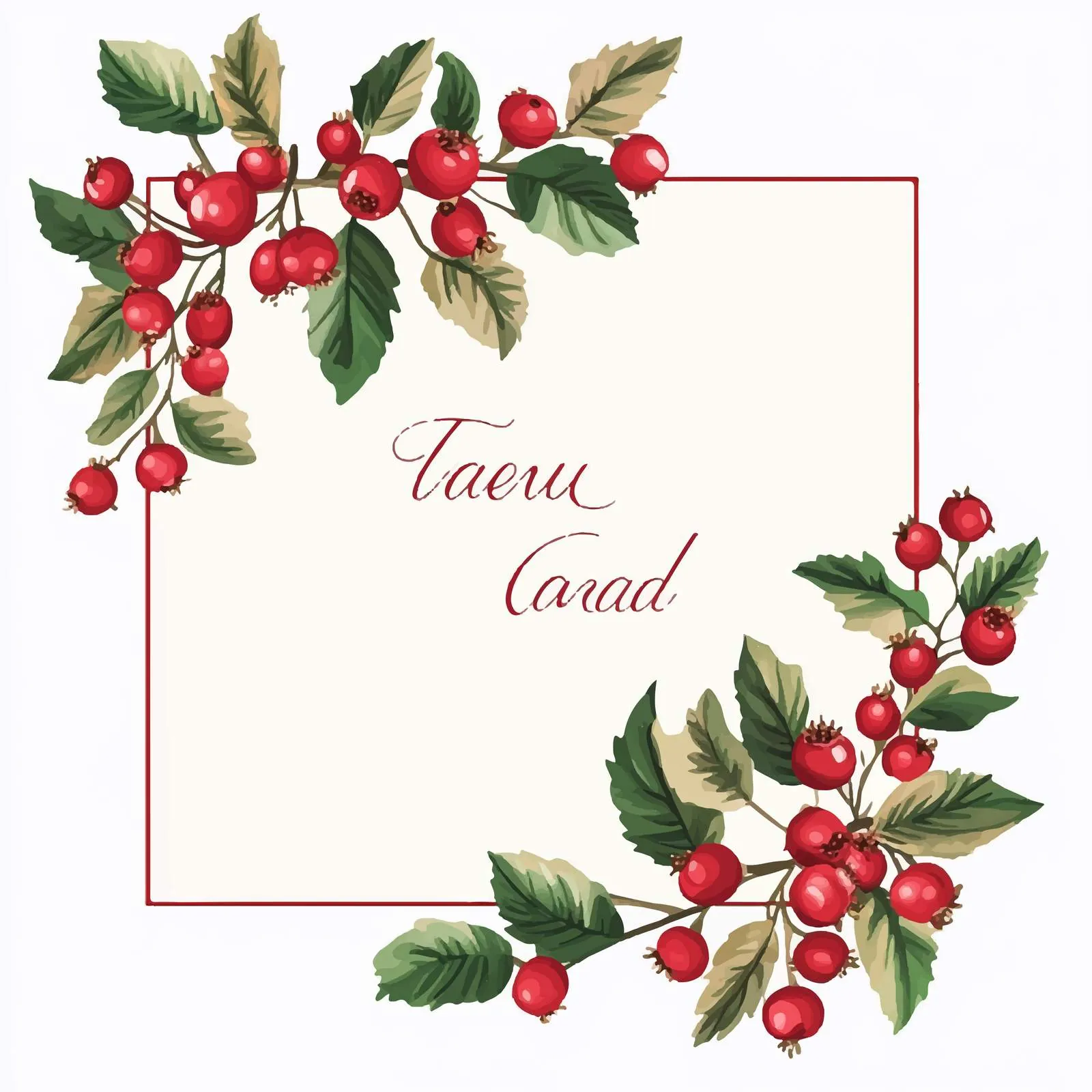 Lingonberry Decorative Square Card Template — free download from Dotvec