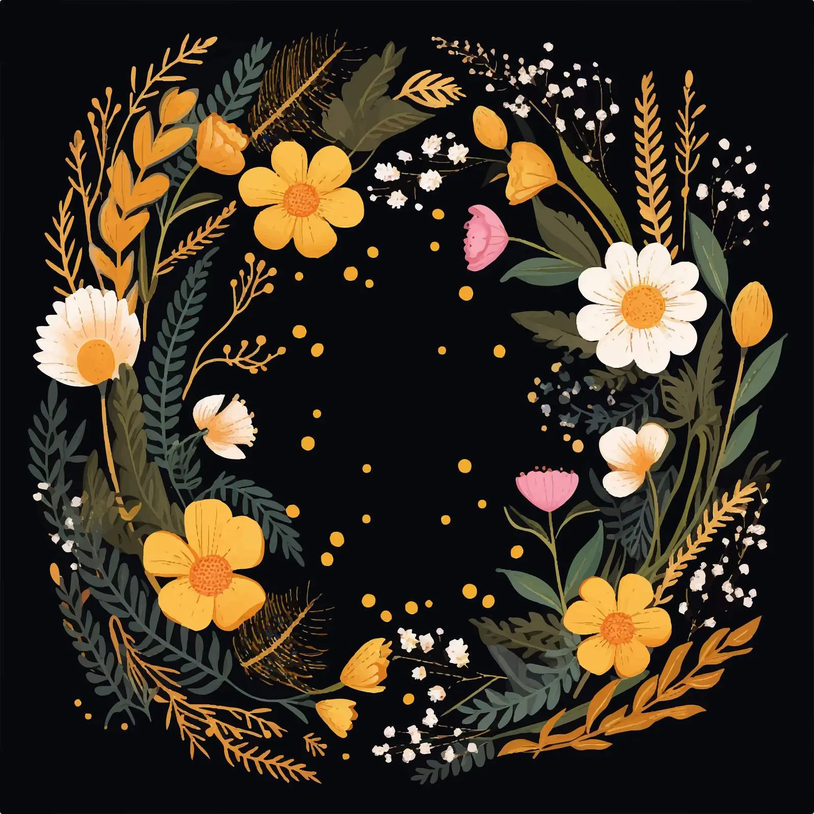 Happy Day Decorative Card Template — free download from Dotvec