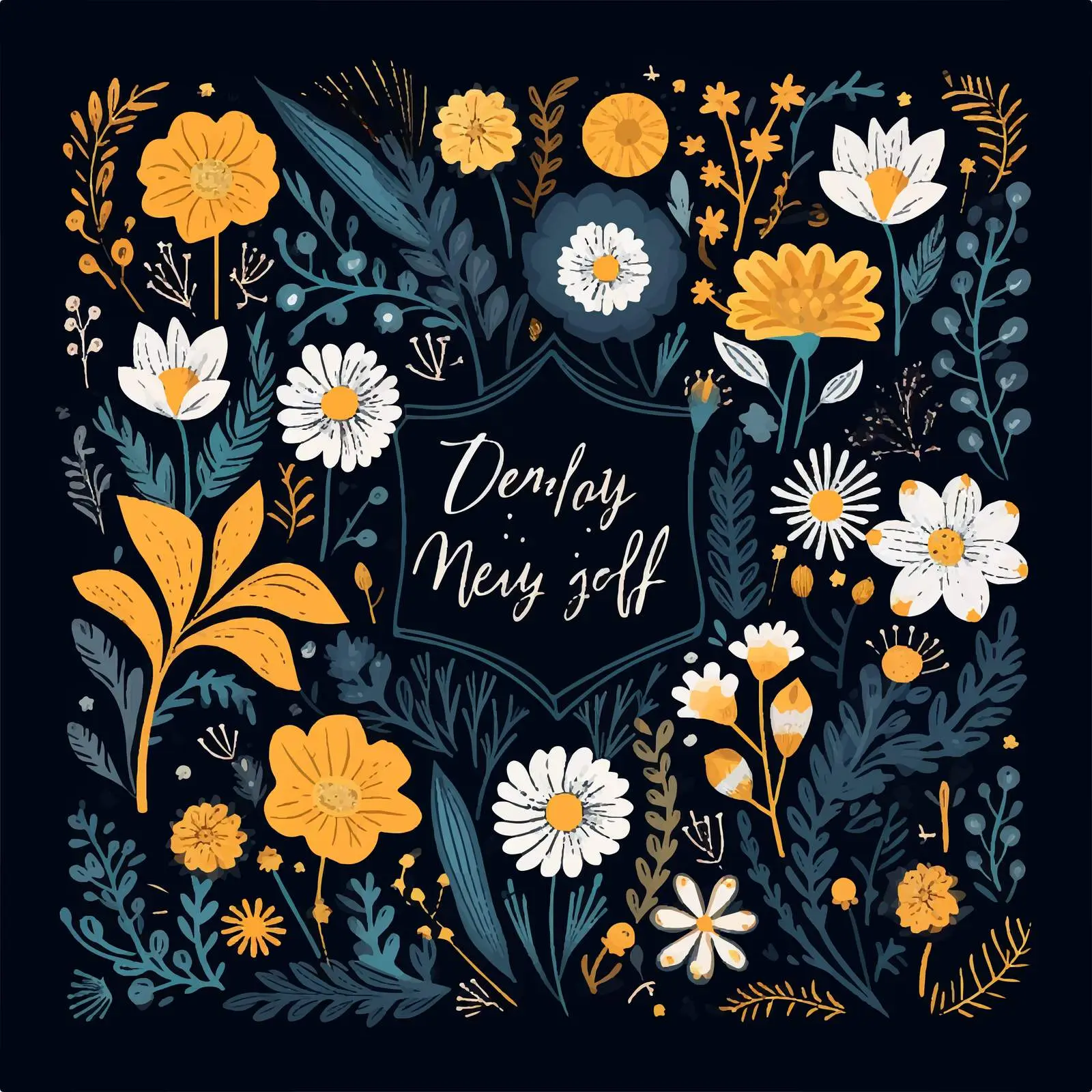 Happy Day Decorative Card Template Design — free download from Dotvec