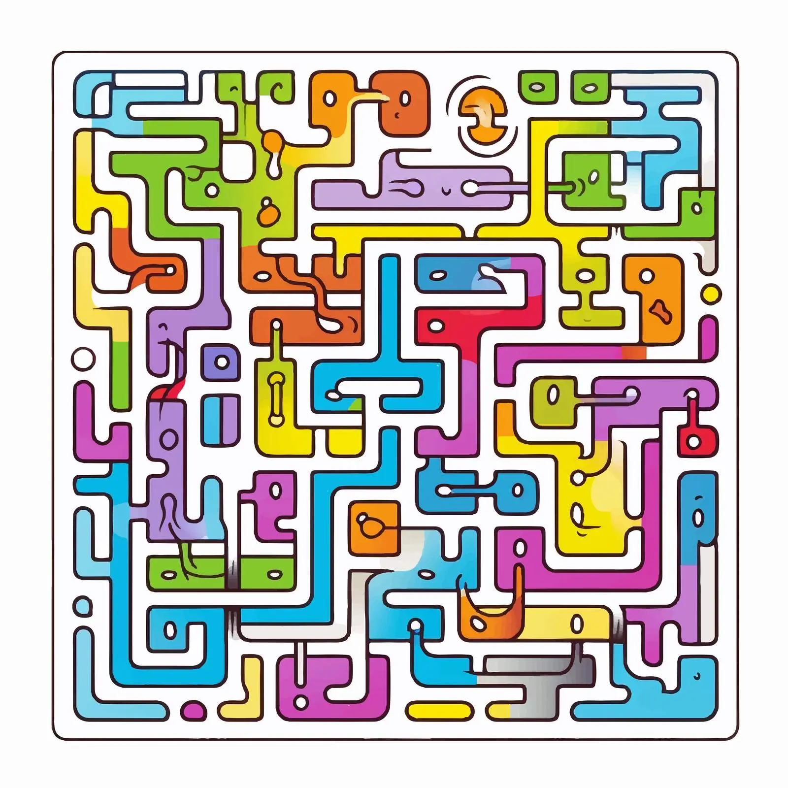 Fun Square Maze Game for Kids — free download from Dotvec