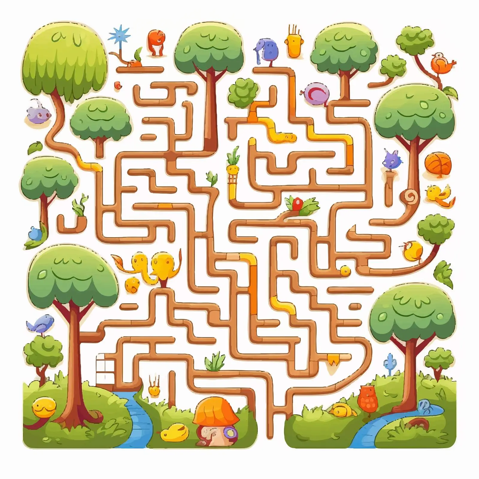 Square Maze Puzzle Game for Kids — free download from Dotvec