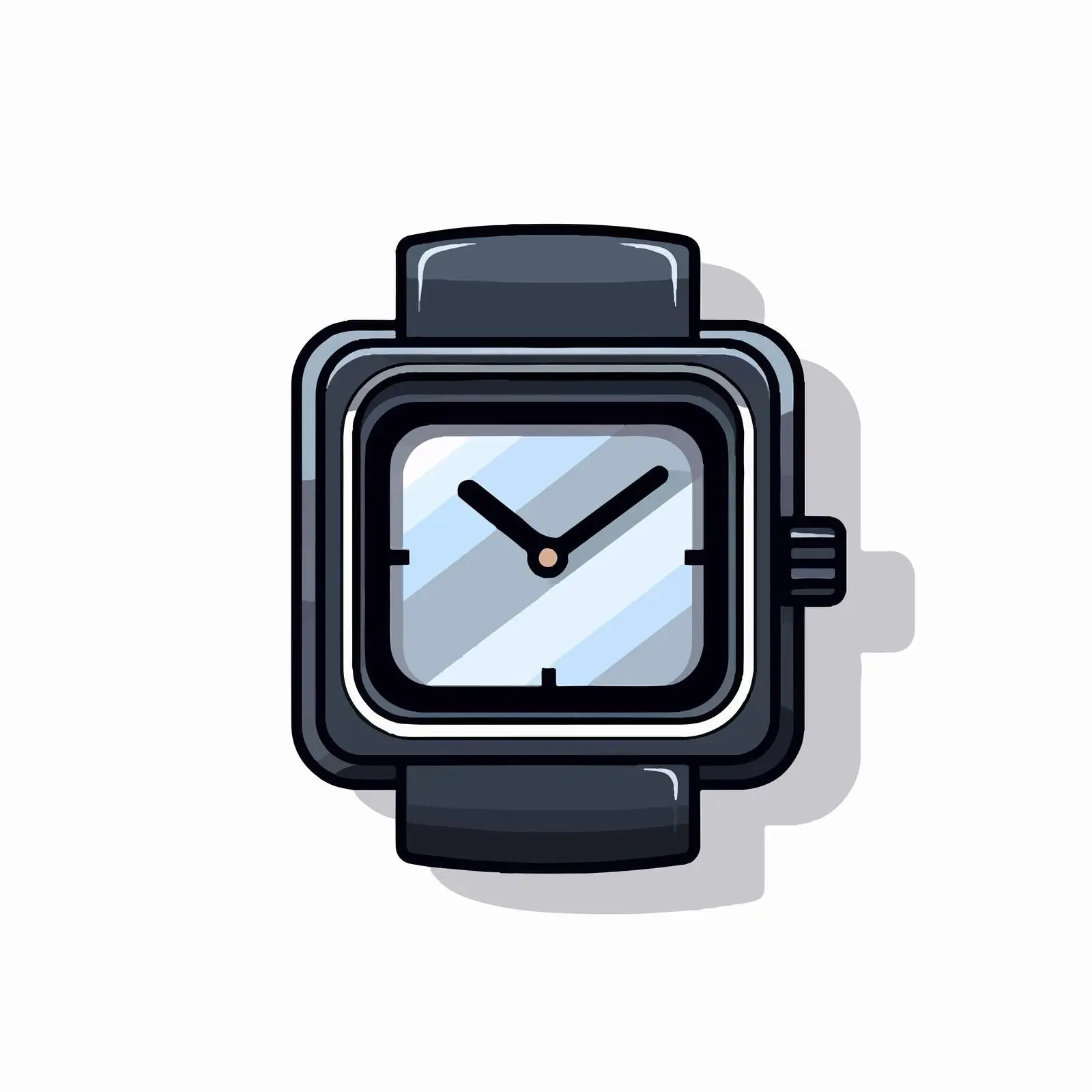 Square Watch with Lens Icon on Isolated Background – free watch face image from Dotvec