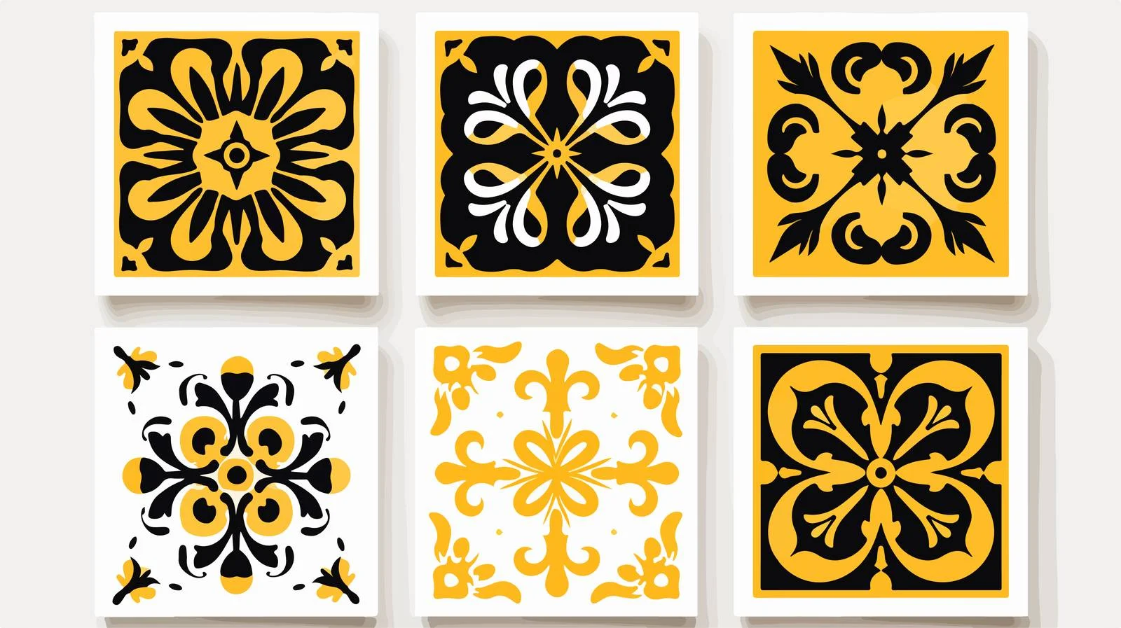 Traditional Oriental Square Ceramic Tiles Pattern — free download from Dotvec