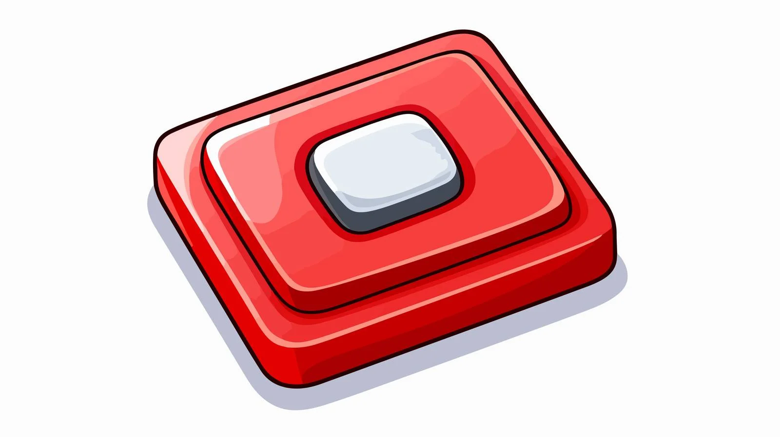 Stop Button Sticker Cartoon — free download from Dotvec