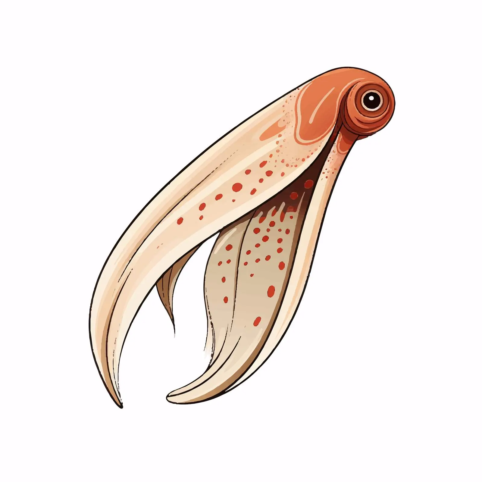 Squid Line Vector Illustration on White Background — free download from Dotvec