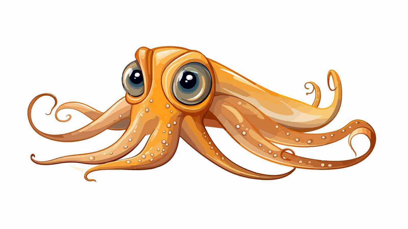 Squid Cartoon Stock Illustration – free tentacle image from Dotvec