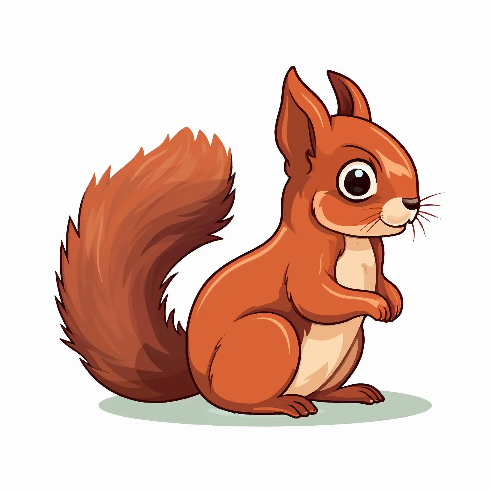 Isolated Squirrel Line Vector Illustration on White — free download from Dotvec