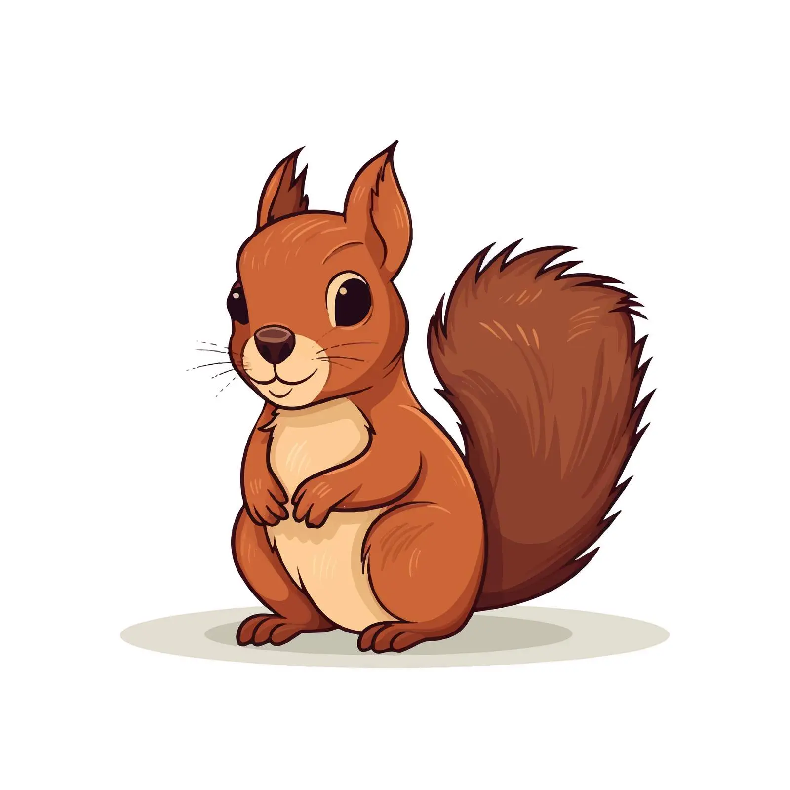Squirrel Vector Illustration on White Background — free download from Dotvec