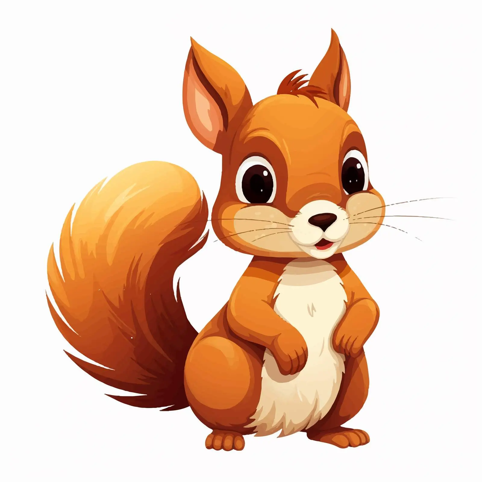 Squirrel Vector Illustration on White Background — free download from Dotvec