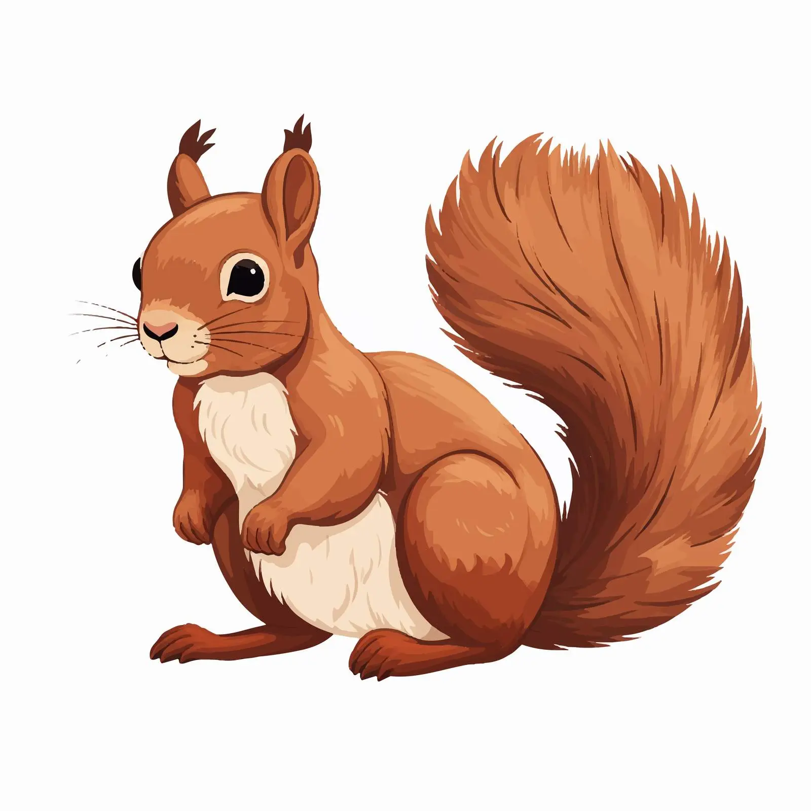 Squirrel Vector Illustration on White Background — free download from Dotvec