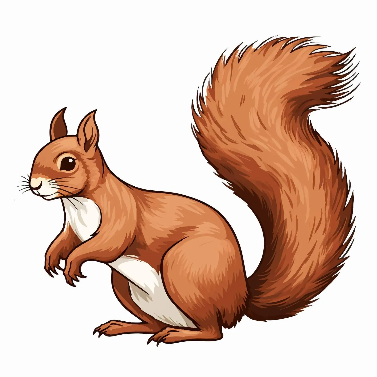 Squirrel Vector Illustration on White Background — free download from Dotvec