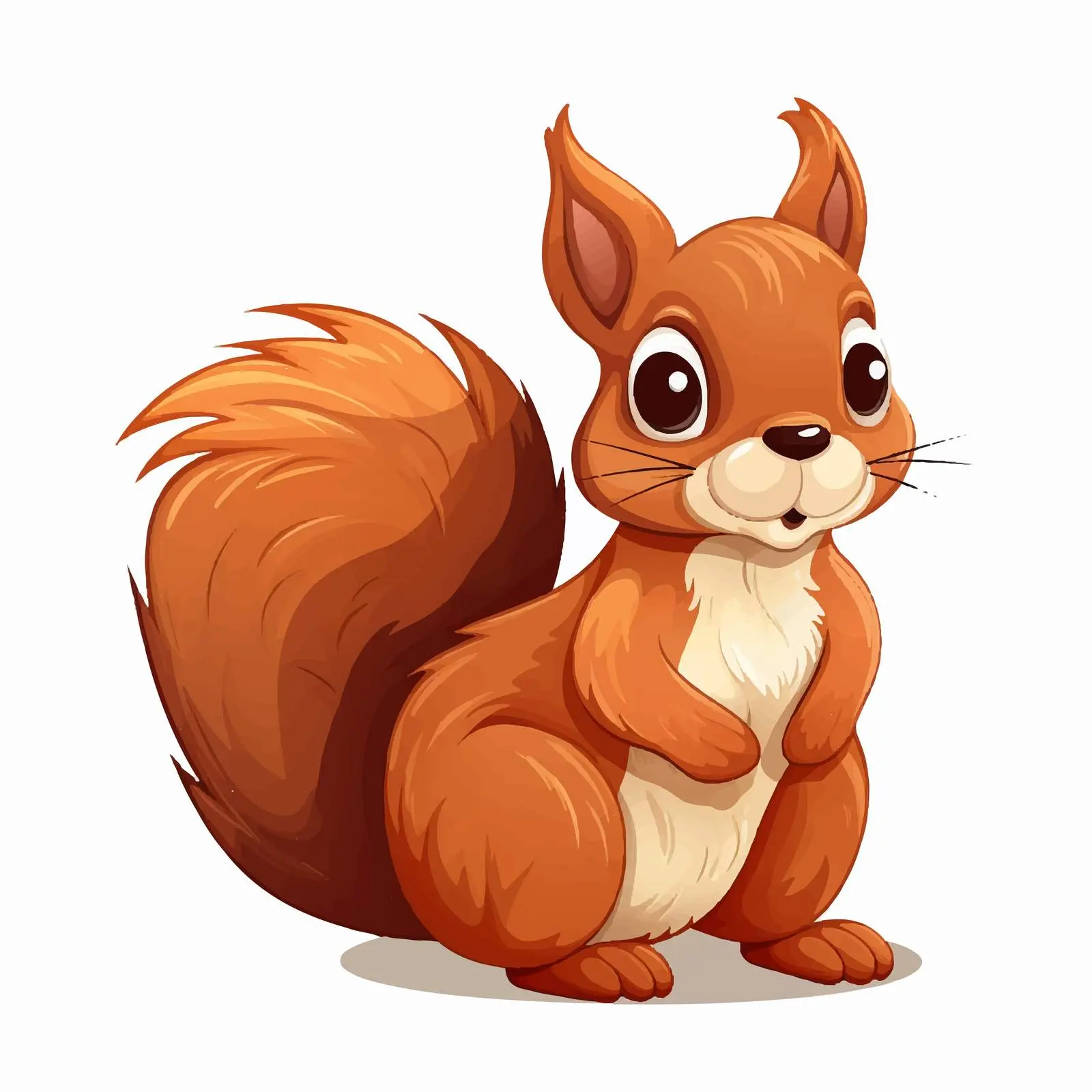 Squirrel Vector Illustration on White Background — free download from Dotvec