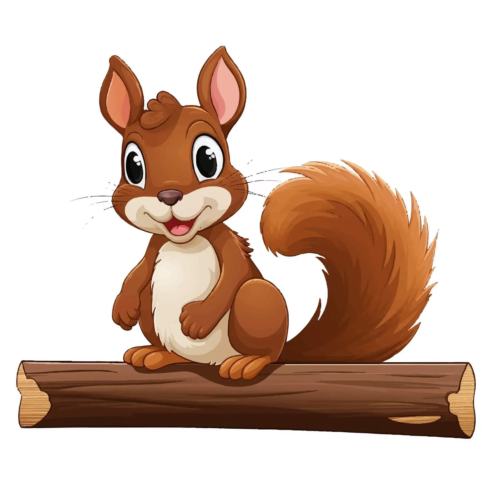 Squirrel Holding Wooden Sign Vector Illustration — free download from Dotvec