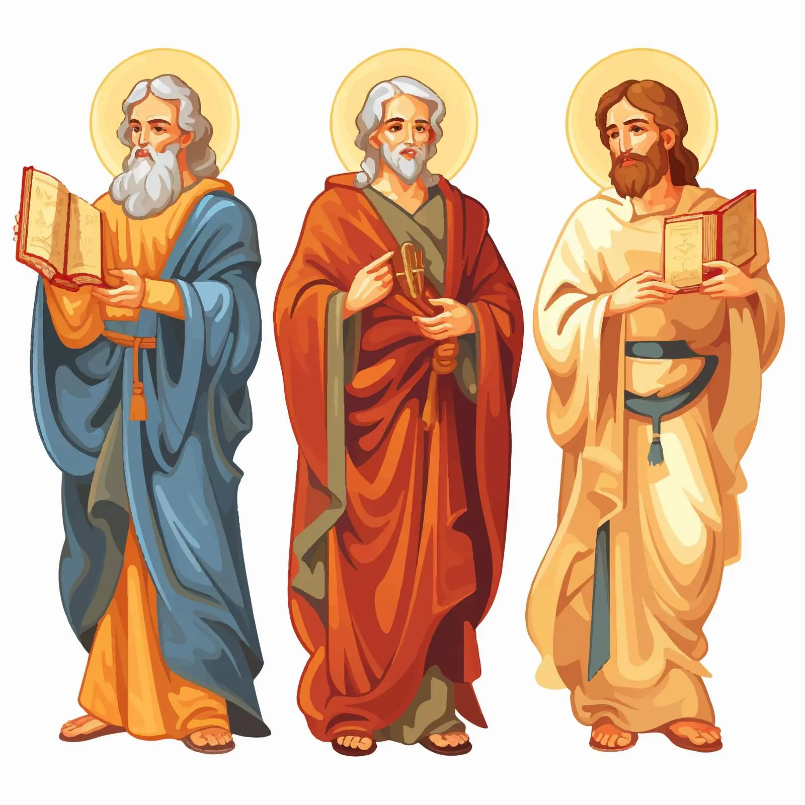 Apostles Luke, John, and Matthew Vector Art — free download from Dotvec