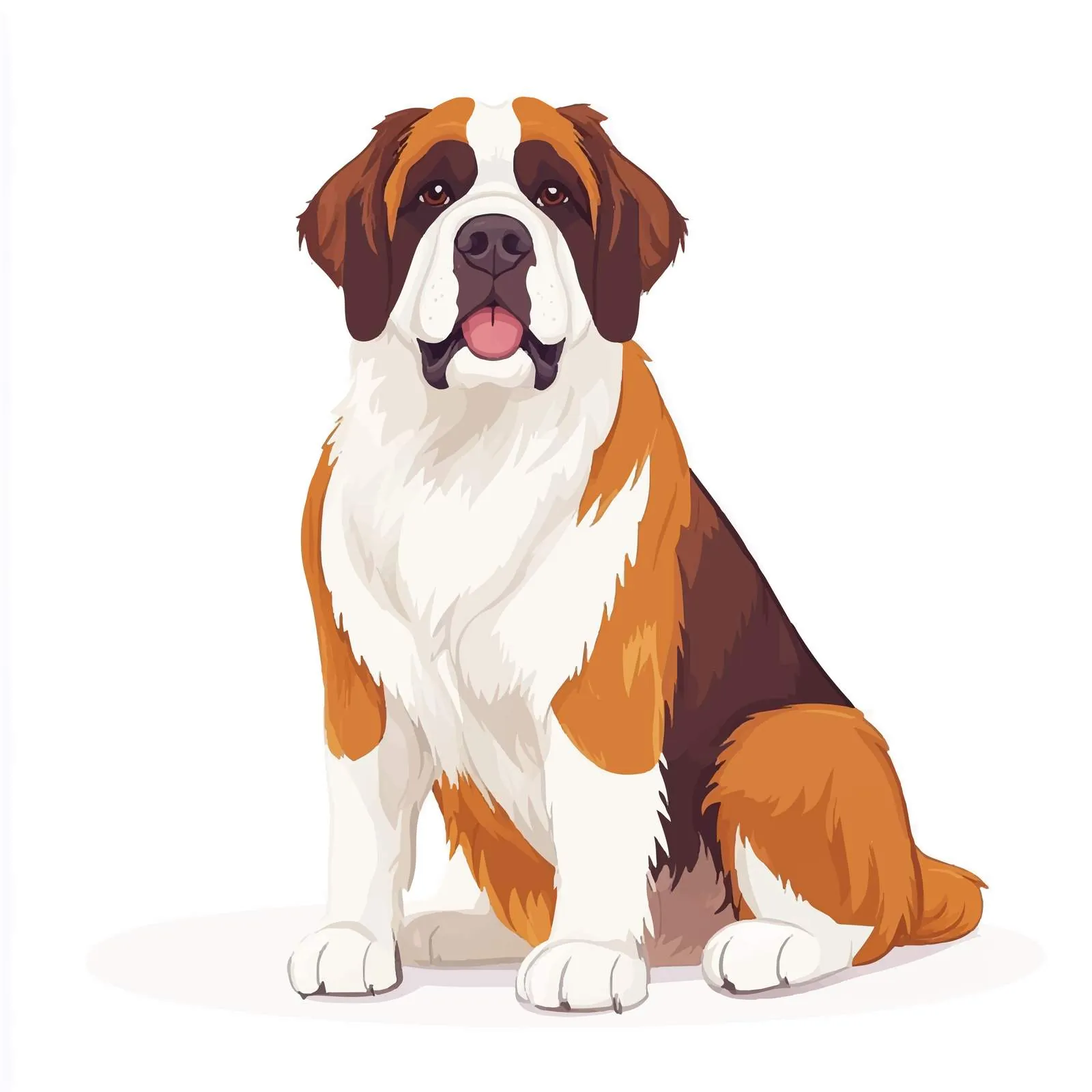 Cute Large St Bernard Rescue Dog Vector — free download from Dotvec