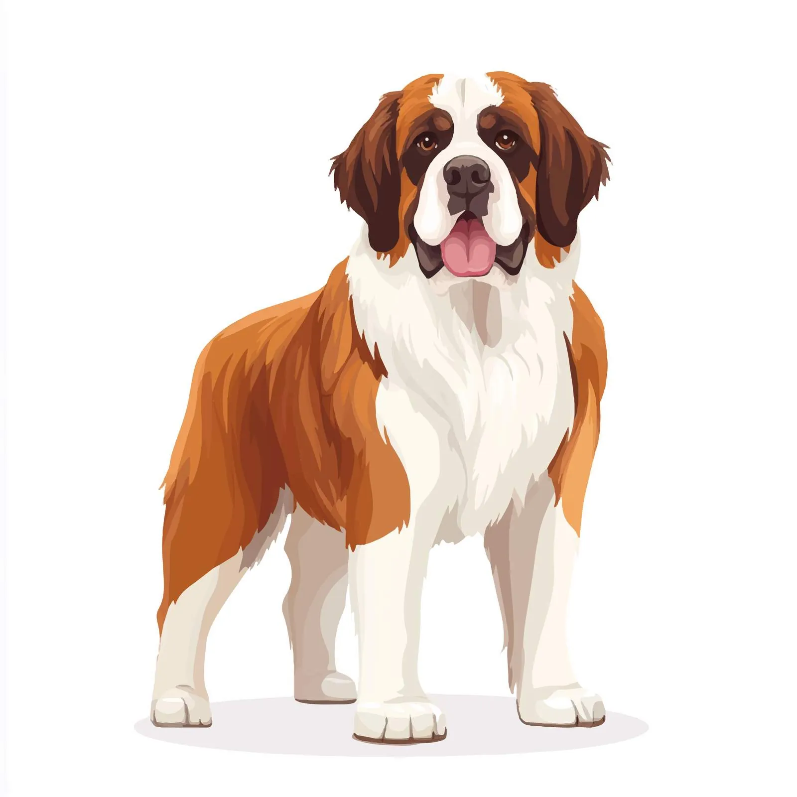 Adorable St Bernard Rescue Dog Illustration — free download from Dotvec