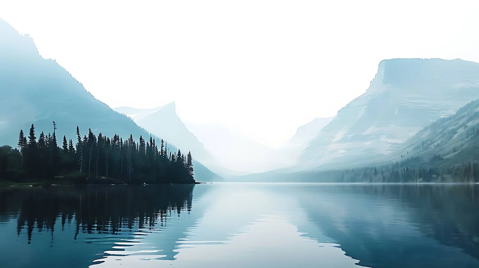 Tranquil St. Mary's Lake, Glacier Park — free download from Dotvec