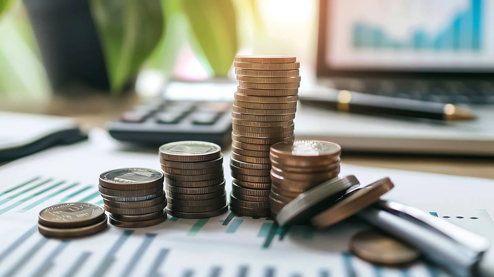 Financial Growth Stacked Coins Image — free download from Dotvec