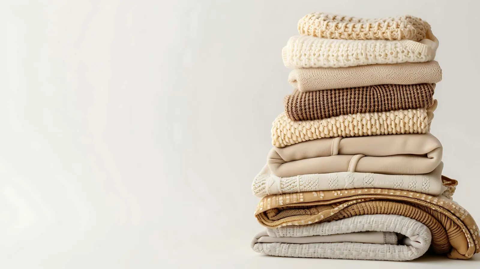 Neutral Pastel Beige Newborn Baby Clothes Stack – free infant style image from Dotvec
