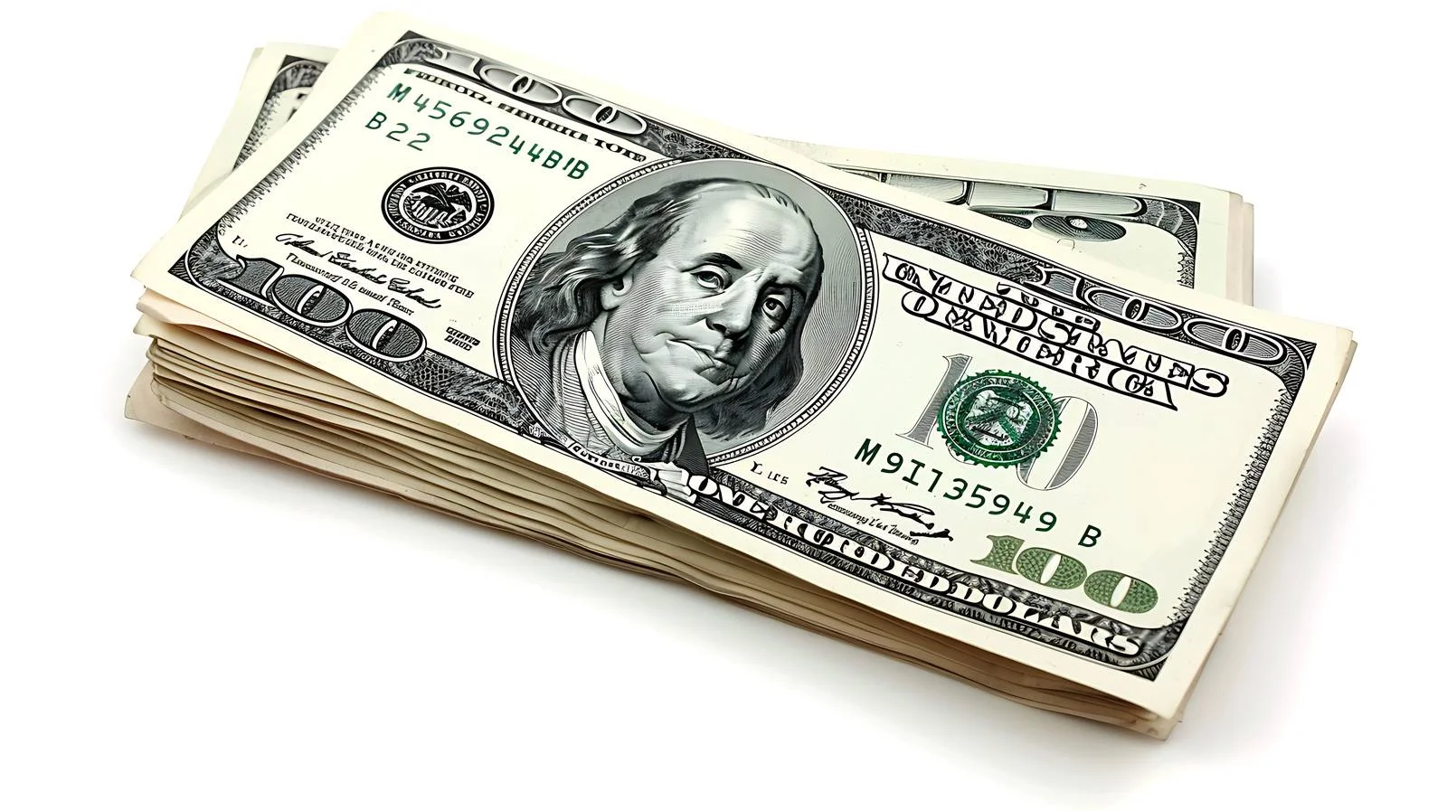 Stack of Hundred Dollar Bills with Largest Denomination — free download from Dotvec