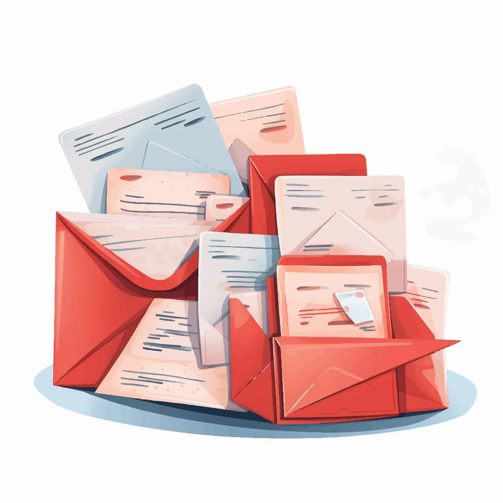 Open and Closed Envelopes with Postcards — free download from Dotvec