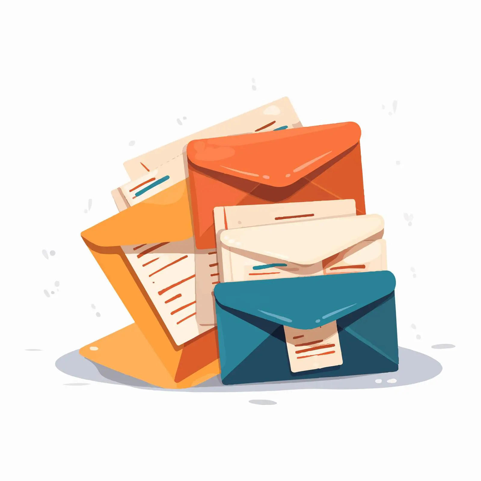 Open and Closed Envelopes with Postcards — free download from Dotvec