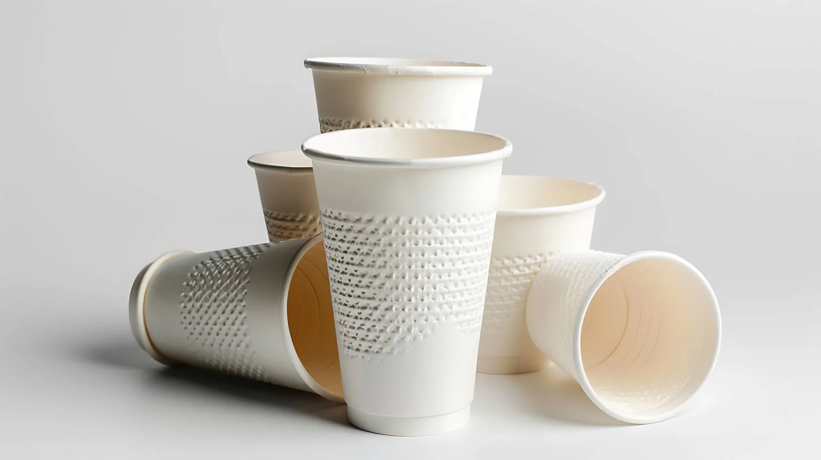 Arrangement of Disposable Paper Cups Stacked Alone — free download from Dotvec
