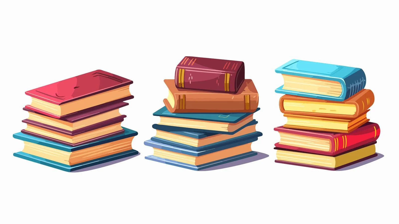 High-Quality Cartoon Stack of Books — free download from Dotvec