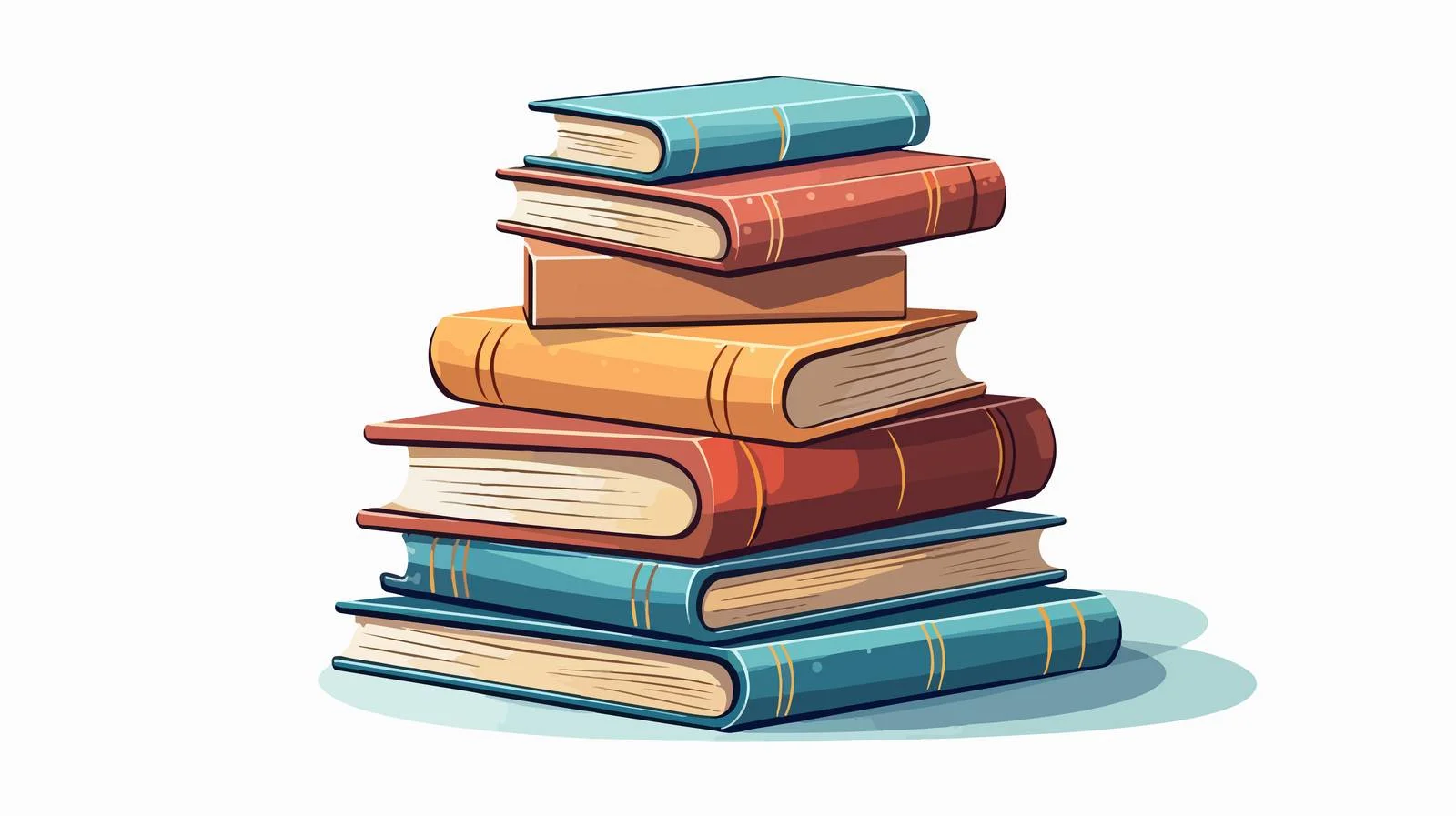 Premium Cartoon Book Stack — free download from Dotvec