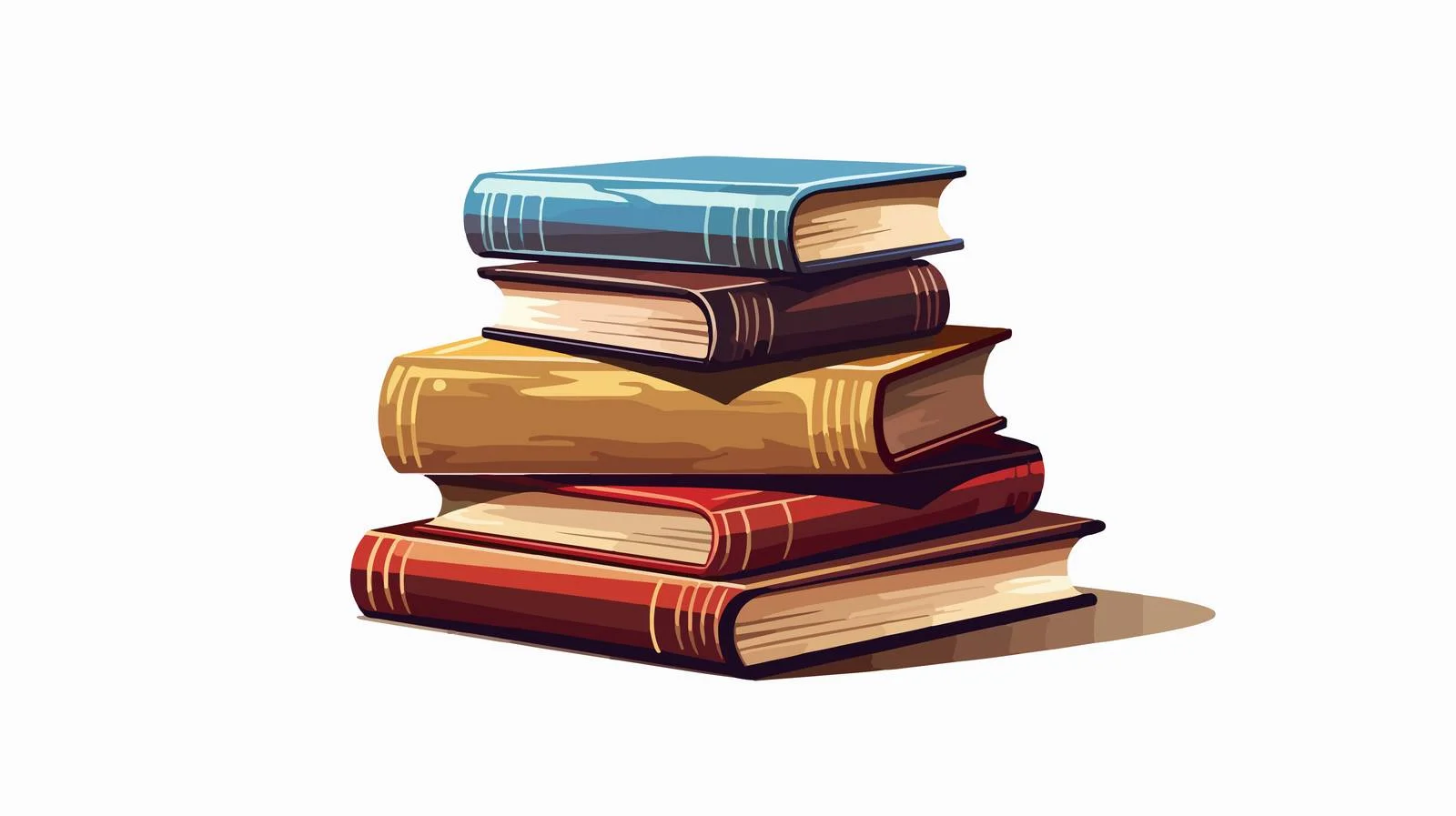 Book Stack Cartoon Illustration — free download from Dotvec