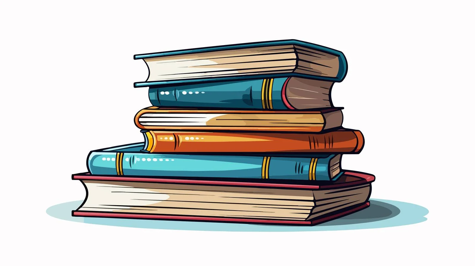 Quality Design Cartoon Book Stack — free download from Dotvec