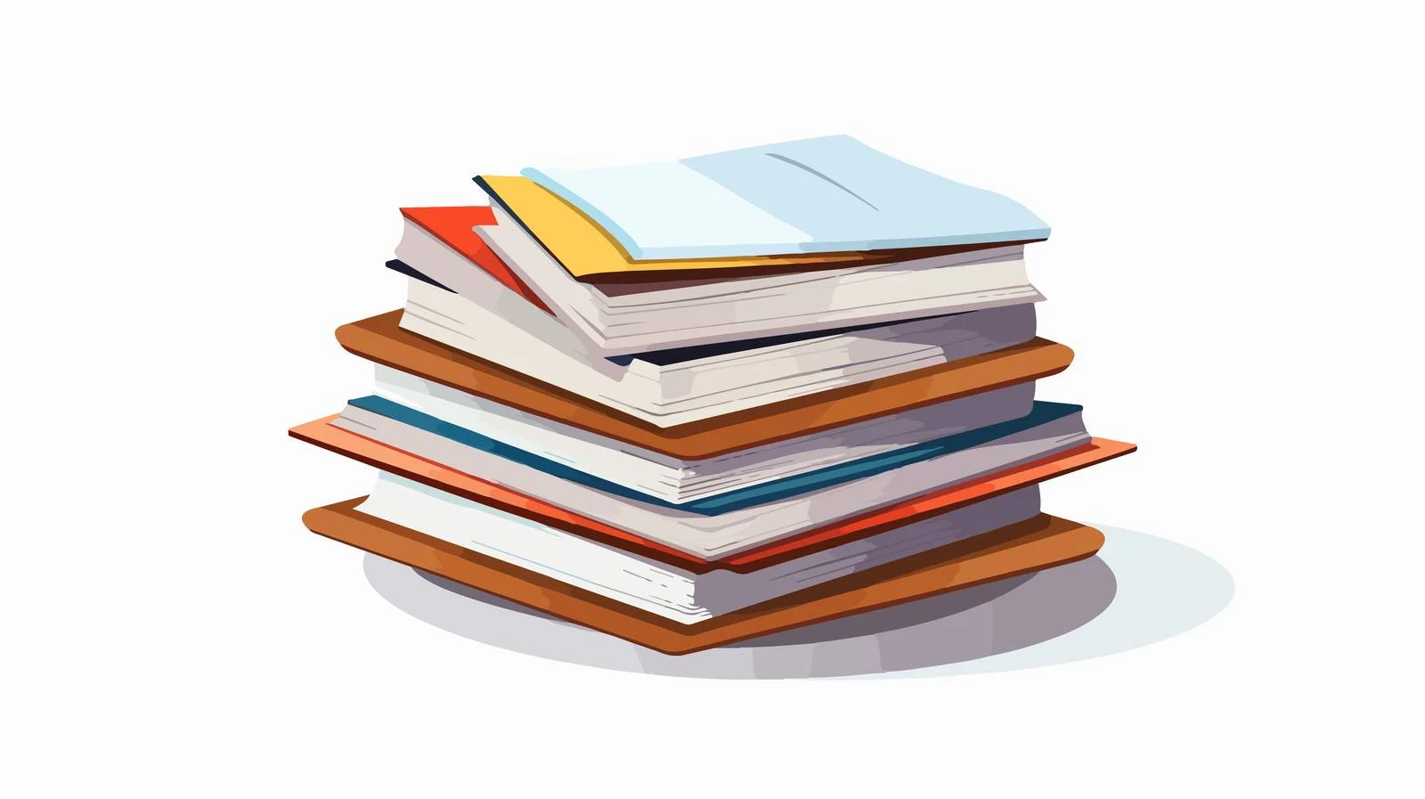 Stack of Cartoon Styled Papers — free download from Dotvec