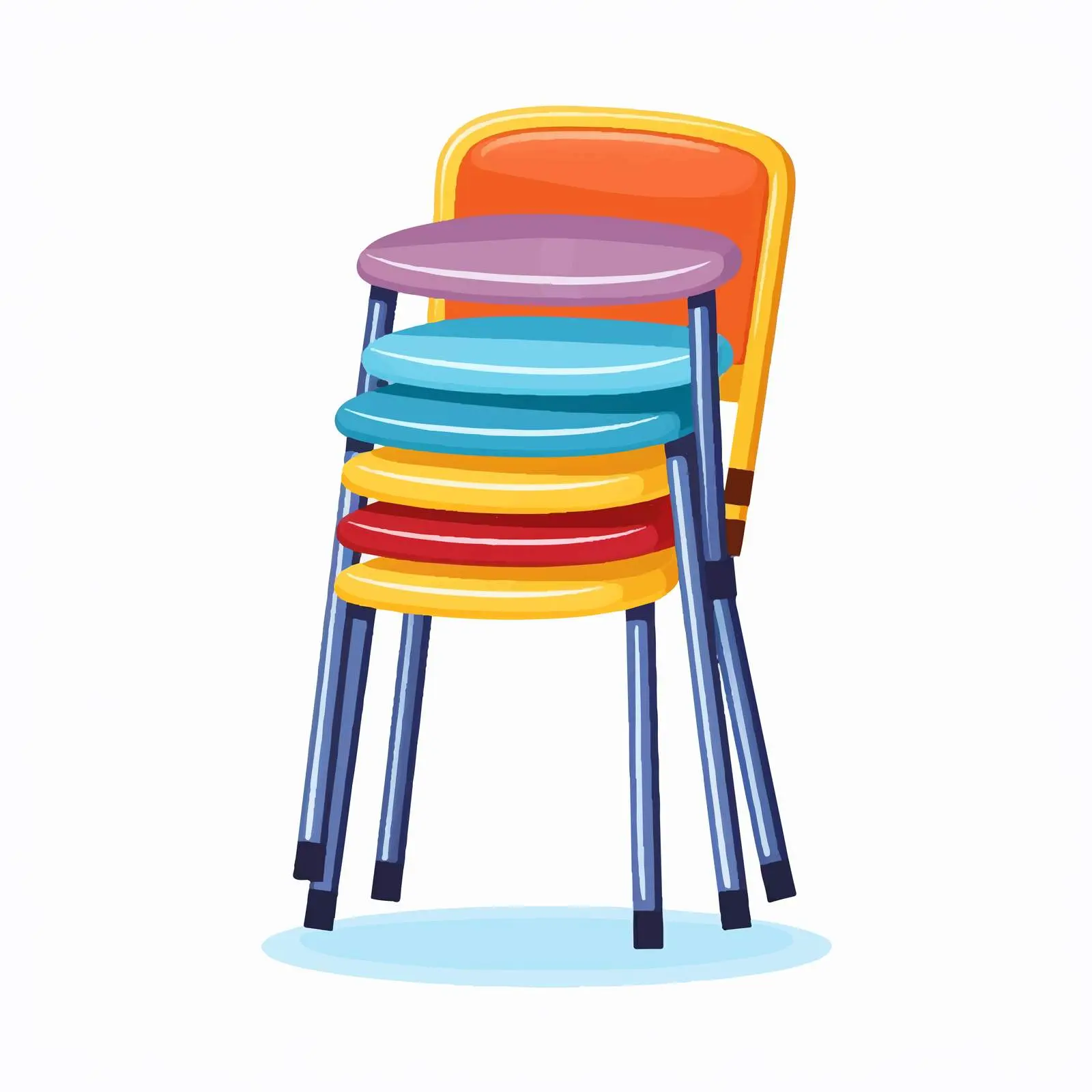 Modern Stacking Chair Vector Illustration — free download from Dotvec