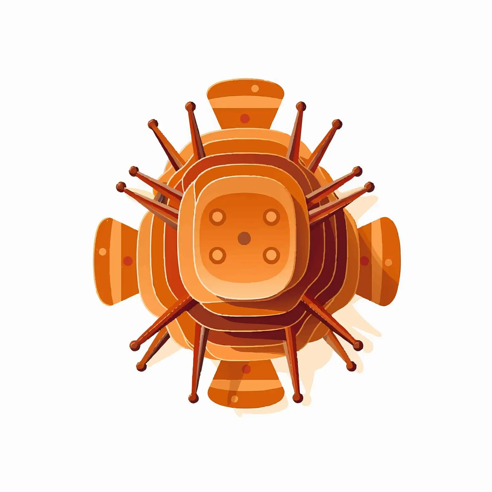 Stacking Chair Vector Illustration on White Background — free download from Dotvec