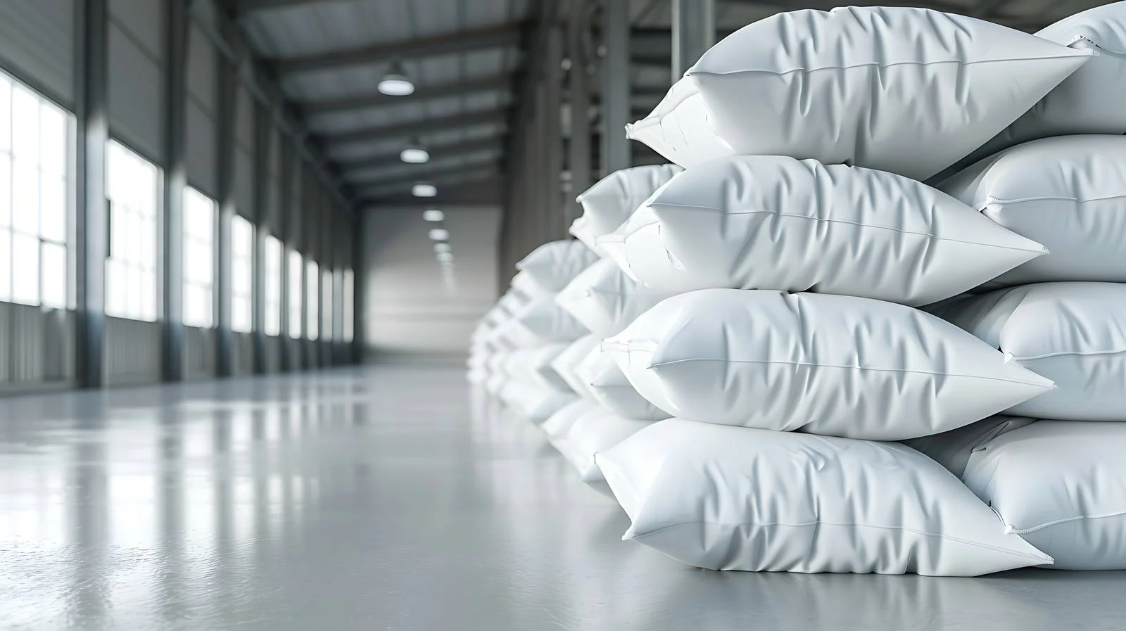 Efficient White Bag Storage in Modern Warehouse — free download from Dotvec