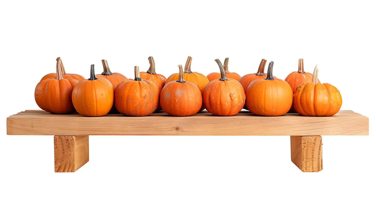 Stacks of Orange Pumpkins on Wooden Shelves — free download from Dotvec