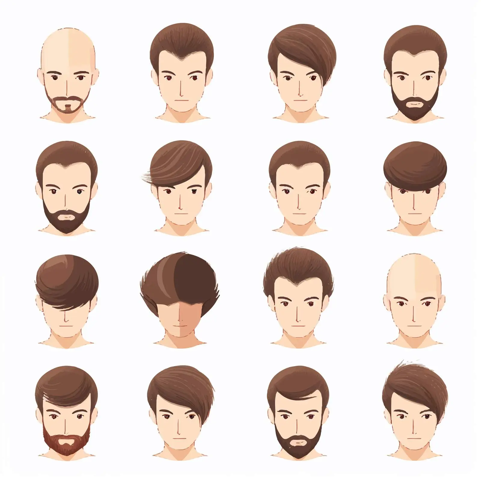 Stages of Hair Loss in Men - Cartoon Vector — free download from Dotvec