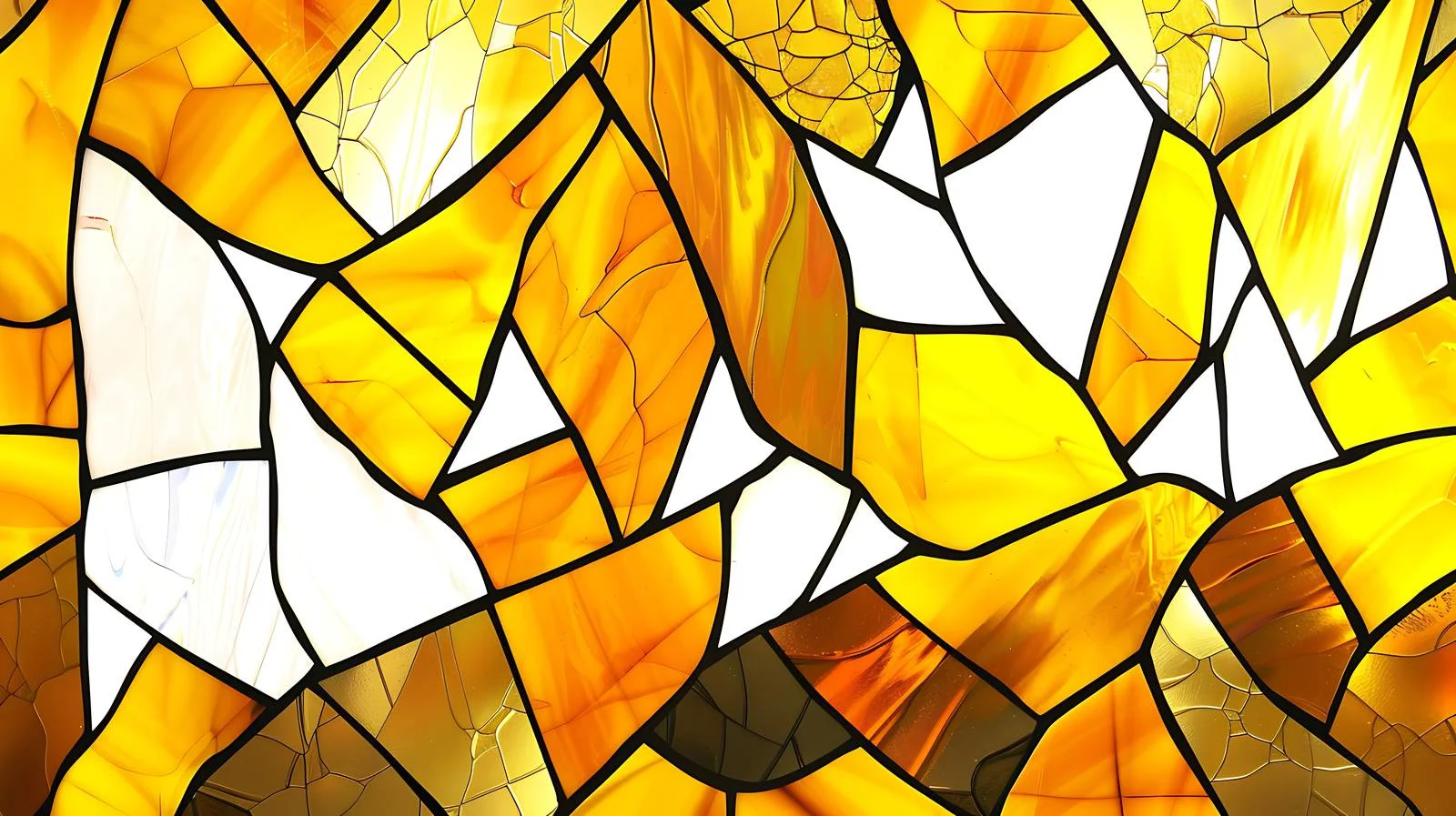 Vibrant Yellow Stained Glass Abstract Design — free download from Dotvec