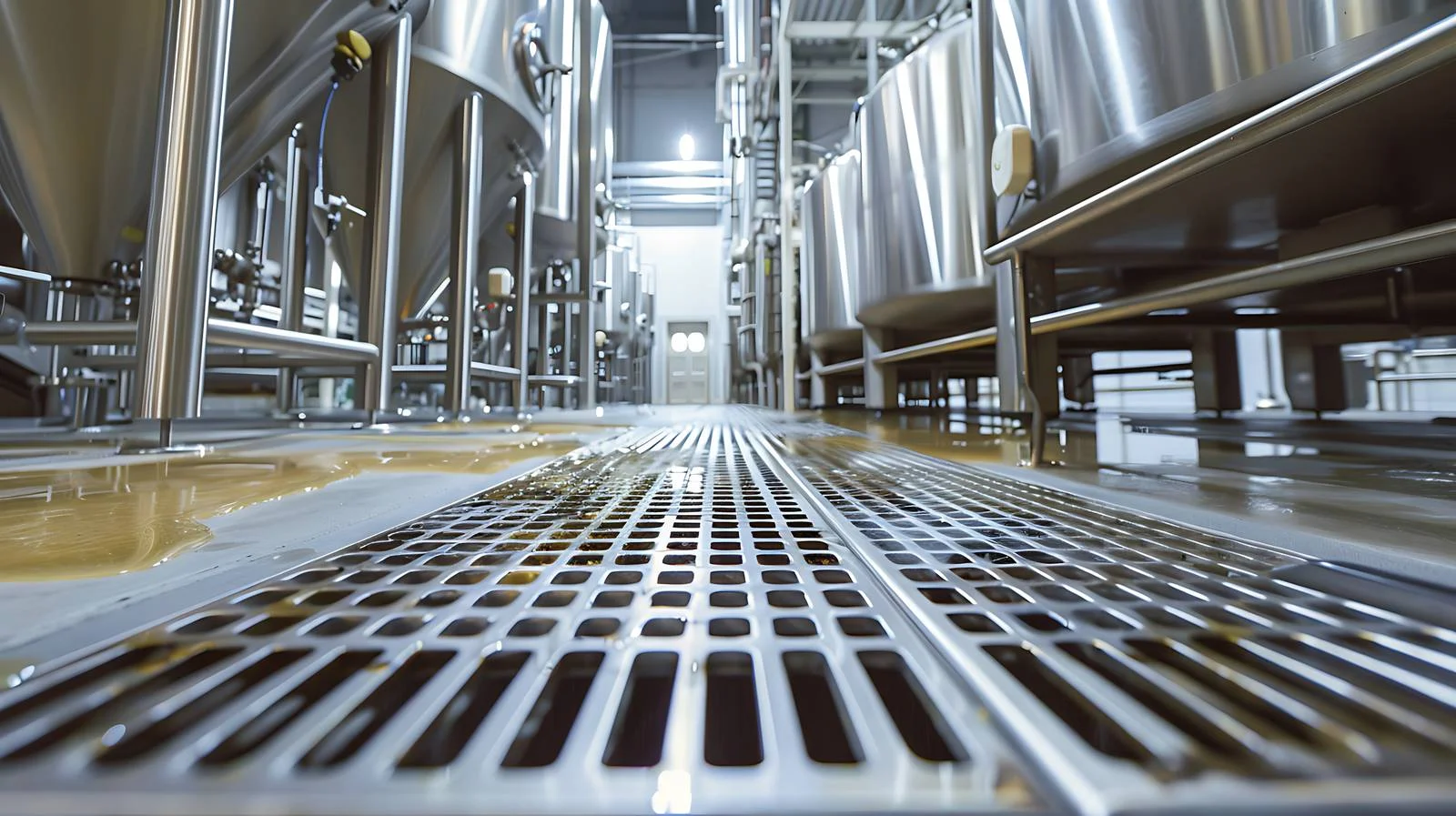 Efficient Stainless Steel Floor Drain in Brewery — free download from Dotvec