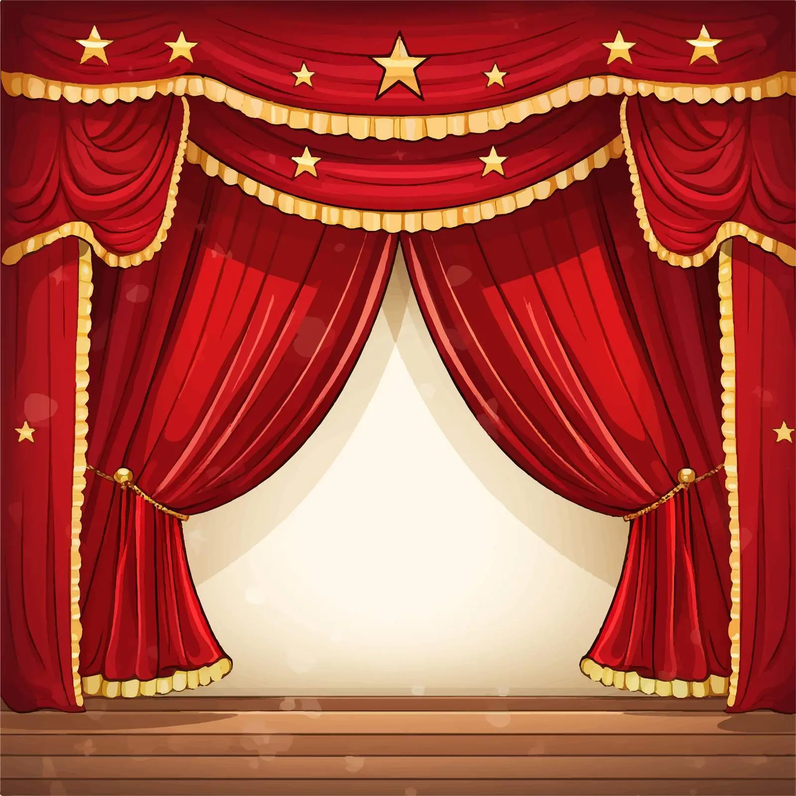 Stand-Up Comedy Banner with Stage and Curtains – free stage design image from Dotvec