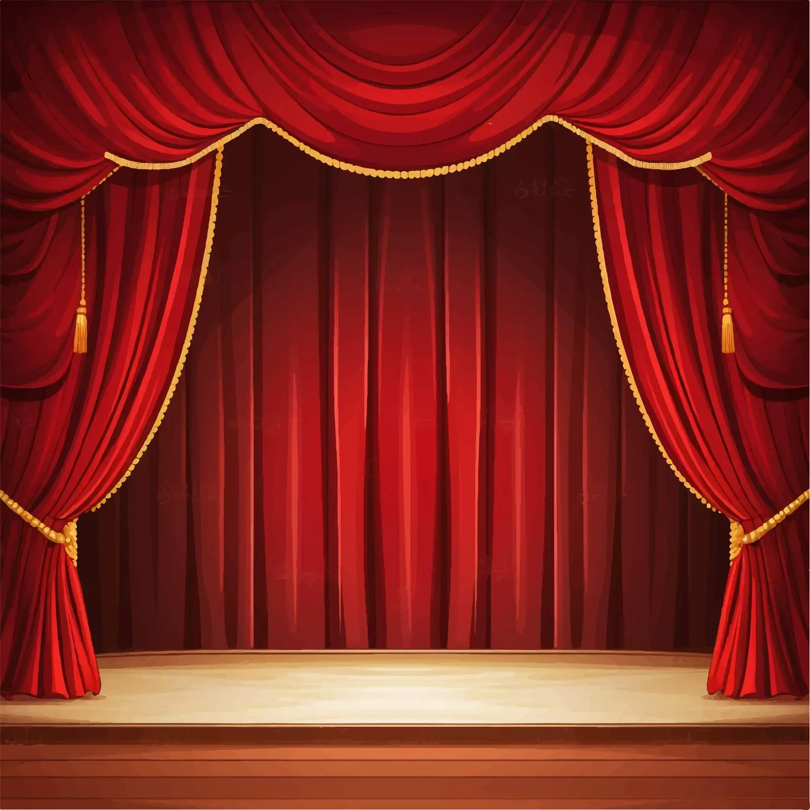 Stand Up Comedy Banner with Stage and Curtain — free download from Dotvec
