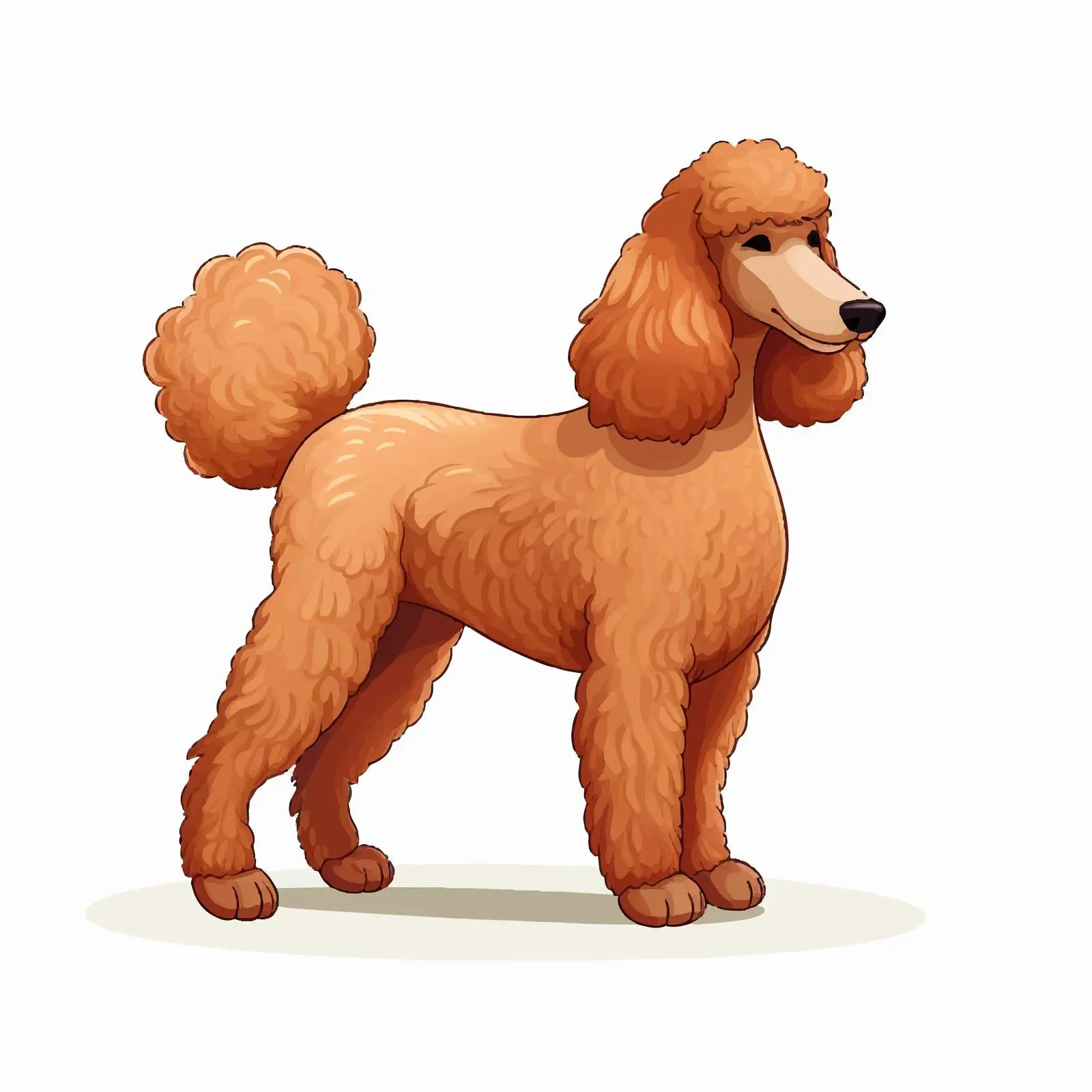 Isolated Standard Poodle Hunting Dog Vector — free download from Dotvec