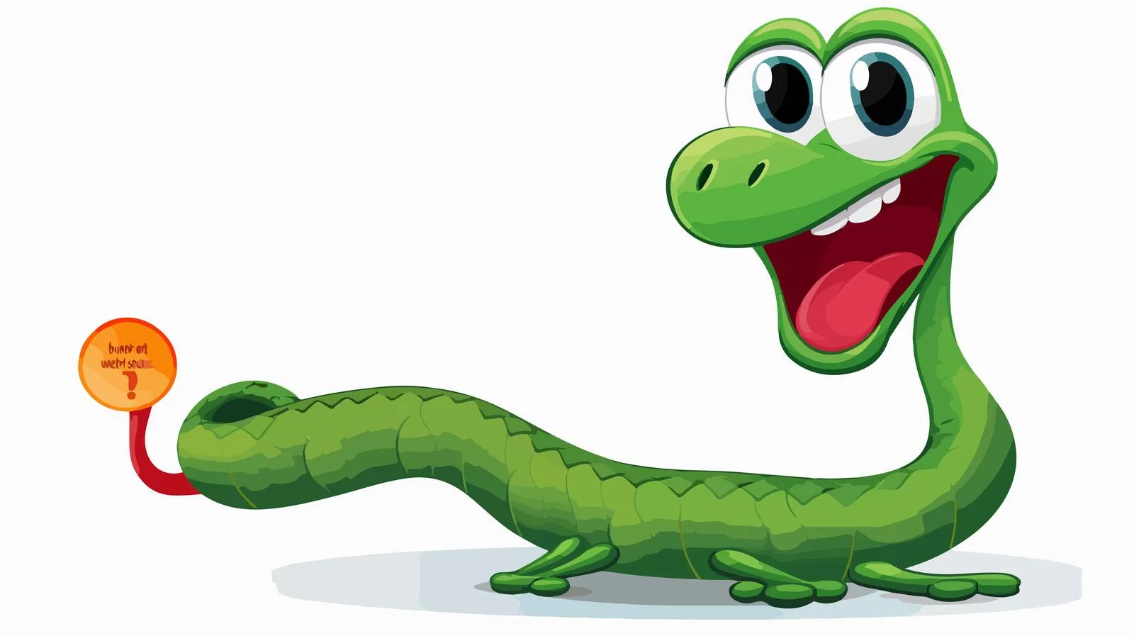 Cheerful Snake Cartoon with Speech Bubble — free download from Dotvec