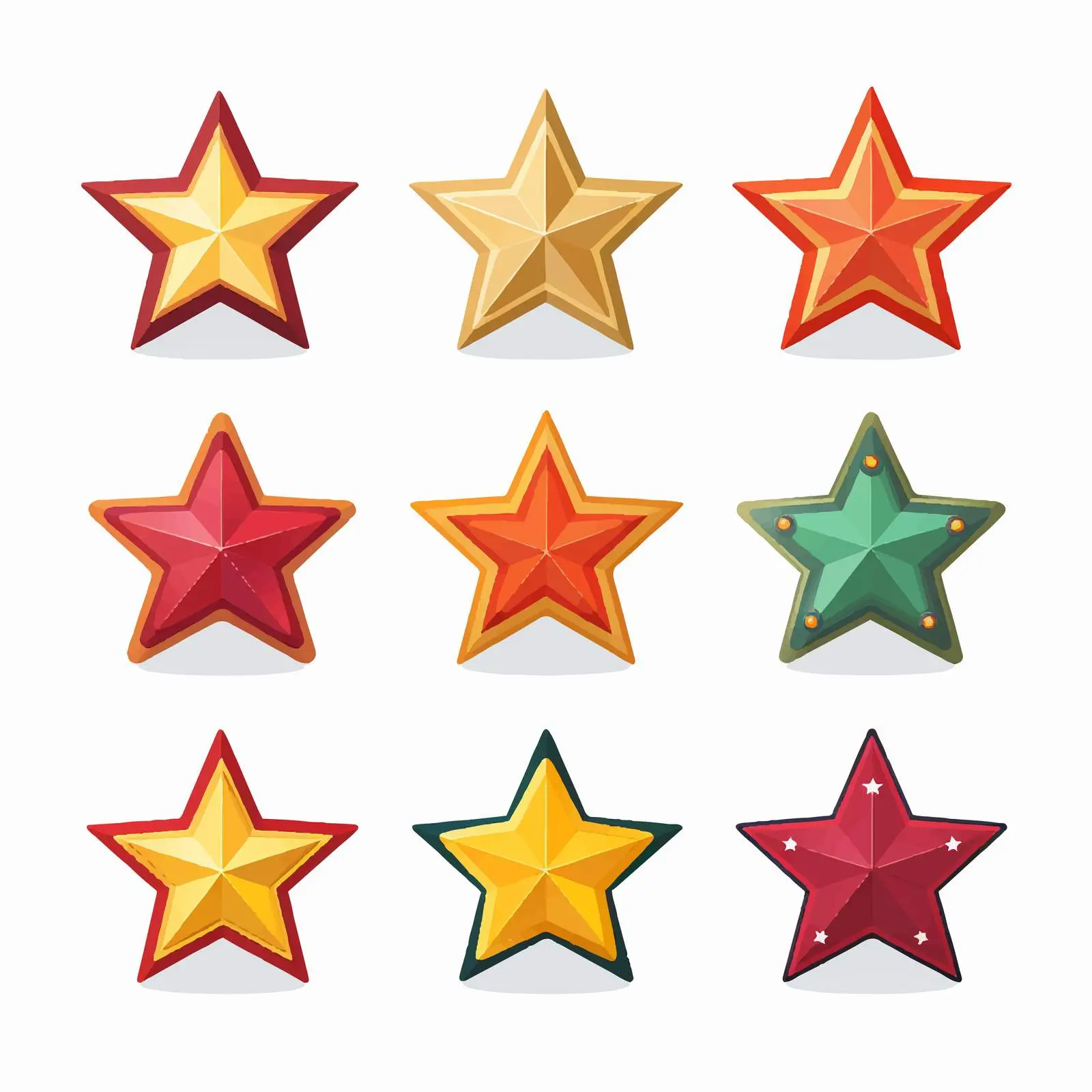 Star Line Vector Illustration on White Background — free download from Dotvec