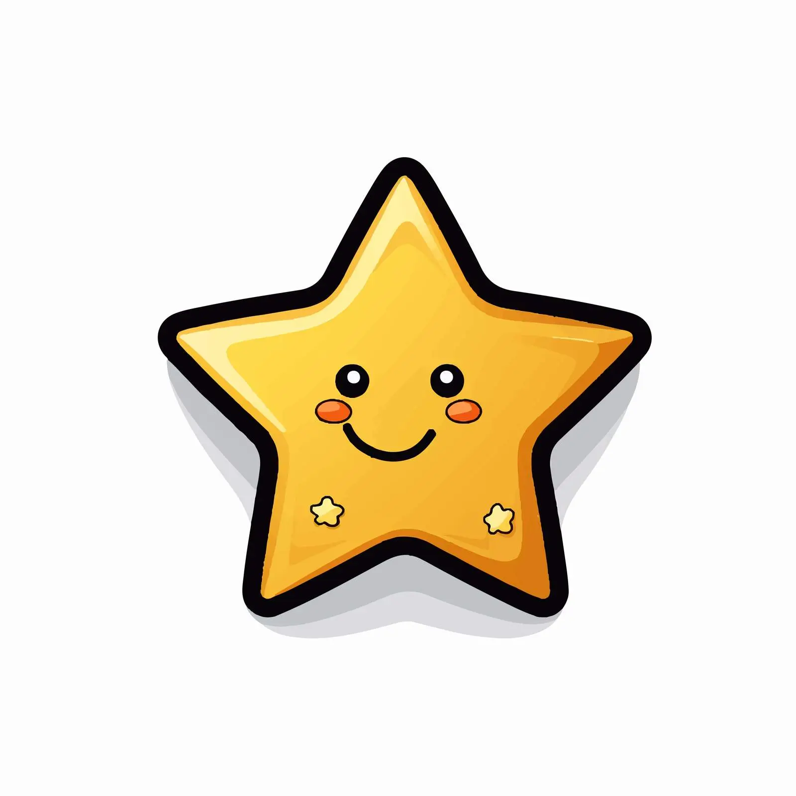 Star Line Vector Illustration on White Background — free download from Dotvec