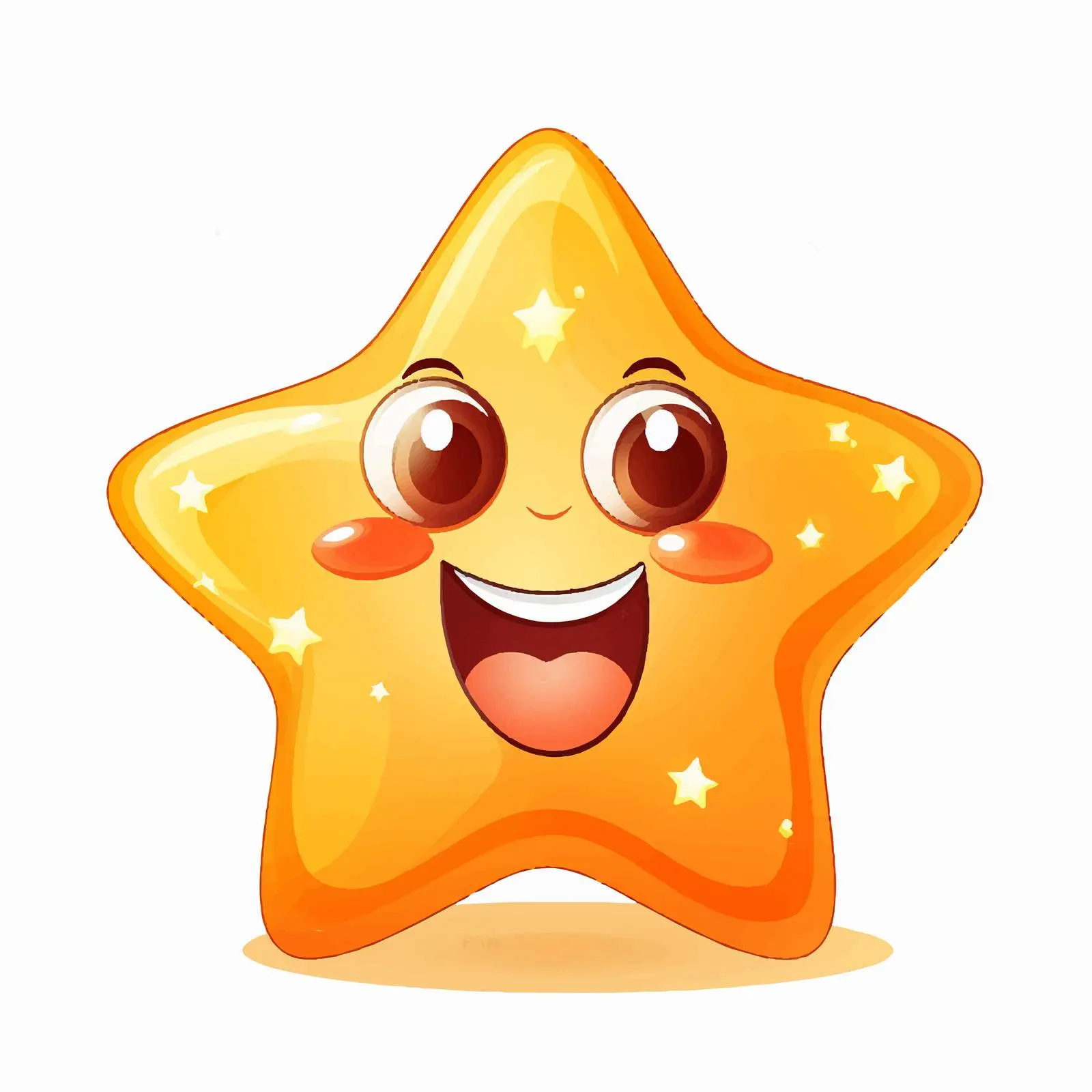 Cartoon Star with Facial Expression Vector Illustration — free download from Dotvec