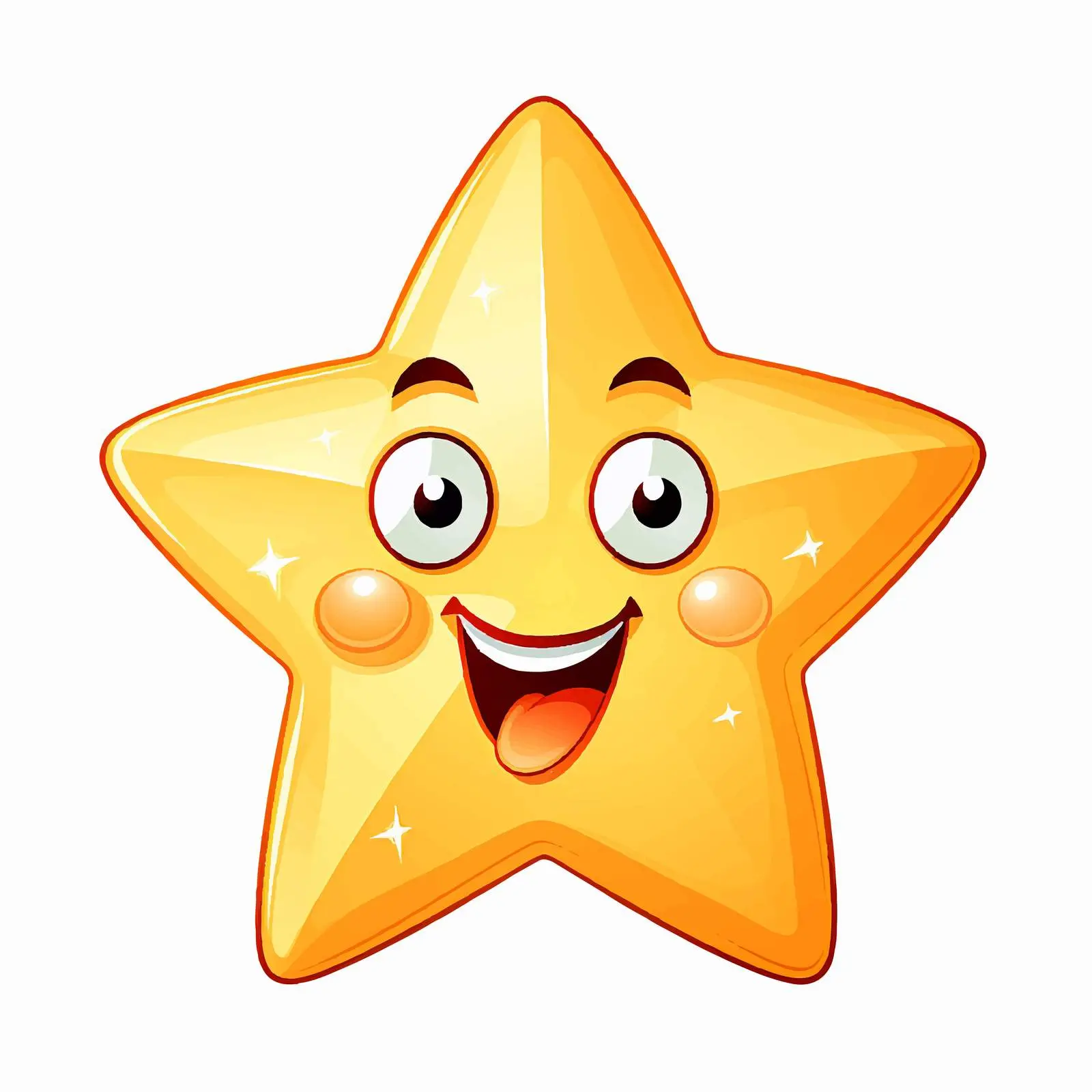 Cartoon Star with Facial Expressions Illustration — free download from Dotvec